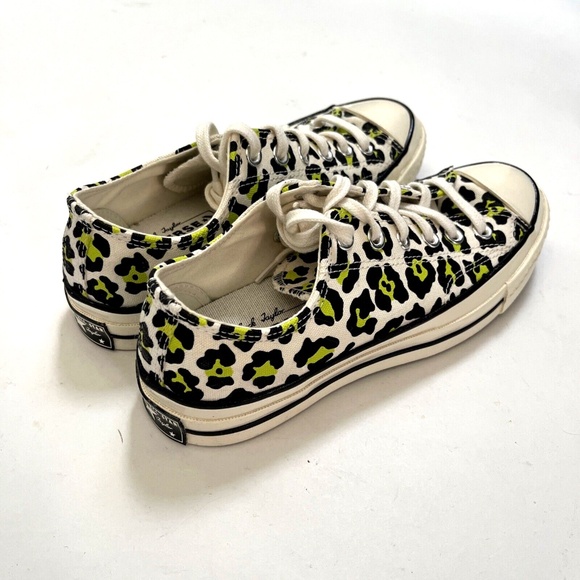 Converse Chuck Taylor All Star Cheetah Animal Print Low Top Shoes 7.5 NWOB Green - Picture 6 of 10